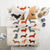 Linge de lit Tofi en coton imprimé teckels (beige)