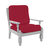 Effen, rekbare hoes voor rustieke fauteuil (bordeaux)