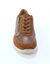 Baskets lacées et zippées en cuir avec empiècements extensibles (taupe)