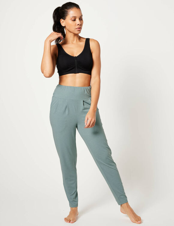 Pantalon de yoga en maille, coupe ultra confort (vert d'eau)