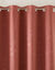 Verduisterend gordijn met damastpatroon met plantenmotief en oogringetjes (terracotta)