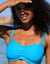 Haut de maillot de bain avec armatures Solaro - forme bandeau (turquoise)
