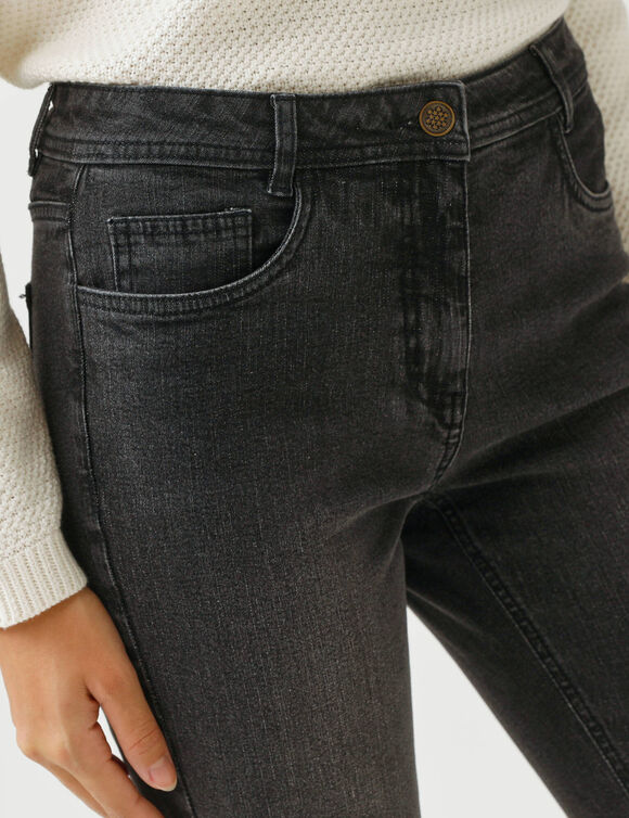 Pantalon slim, taille haute, moyenne stature  (black used)