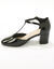 Gelakte saloméschoenen met hak (zwart)