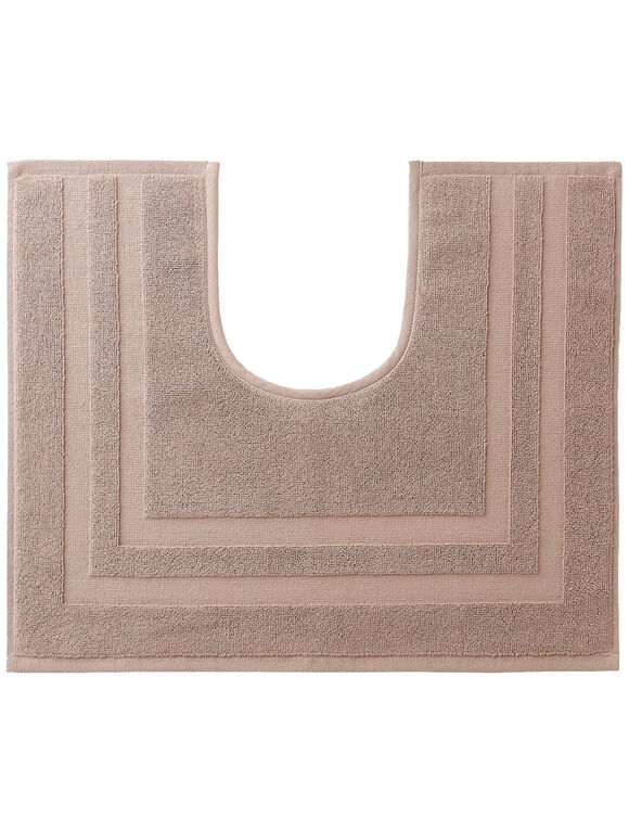 Tapis de bain éponge double liteau (taupe)