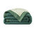 Couverture bicolore pure laine 800 g/m² (vert)
