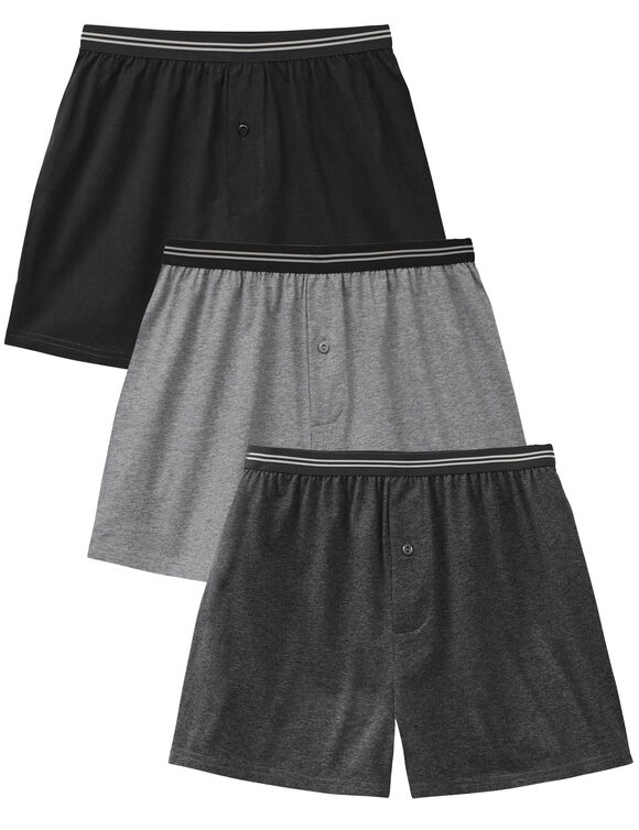 Cale&ccedil;on flottant jersey coton uni - lot de 3 (gris)