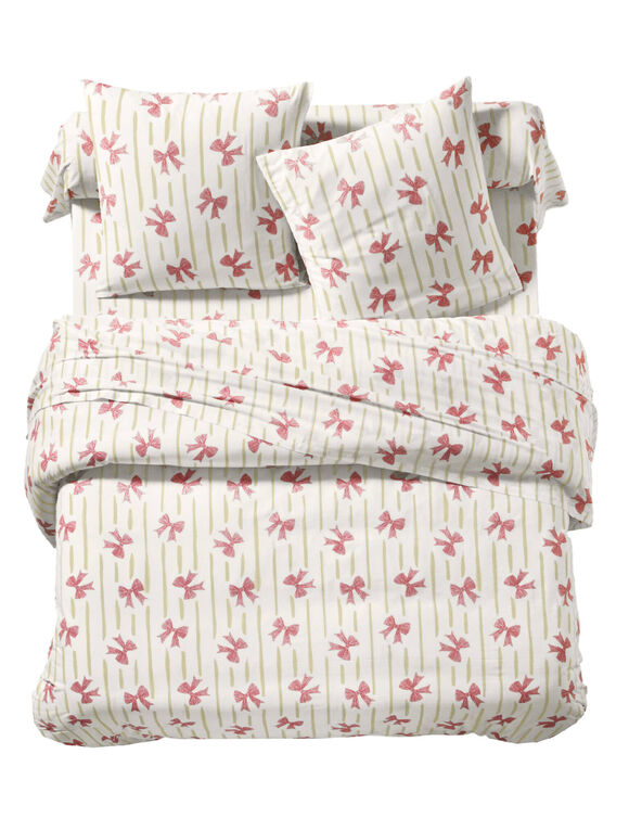 Linge de lit Nelly imprim&eacute; - coton 52 fils/cm&sup2; (rose)