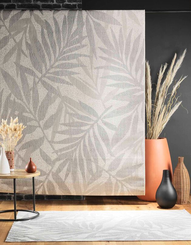 Tapis décoratif rectangulaire, imprimé feuilles de palmier (imprimé)