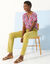 Pantalon fuselé fluide, lin-coton (vert mousse)