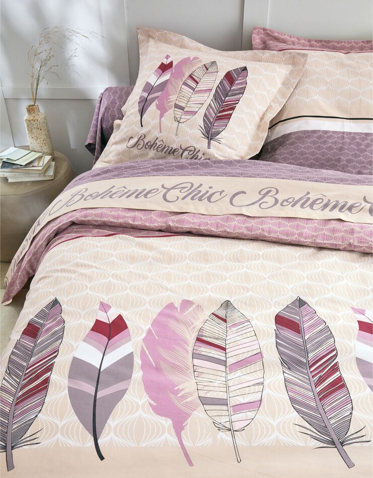 Bedlinnen Bohemia in katoen met 'Bohème Chic' print, roze Bedlinnen Bohemia in katoen met 'Bohème Chic' print, roze, hi-res image number 4