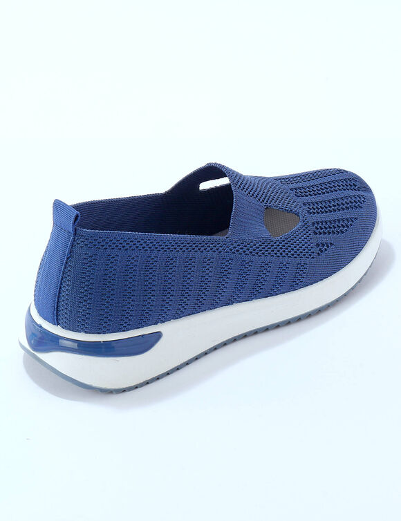Comfortabele sneakers in mesh (blauw)