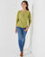 Cardigan met knoopsluiting, lamswol (mosgroen)