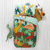 Linge de lit enfant Jurassi coton - Imprimé dinosaure  (vert)