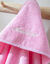 Badcape voor baby, personaliseerbaar (roze)