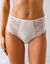 Maxislip met hoge taille in microvezel en rekbare kant - set van 2 (geel + ivoorkleur)