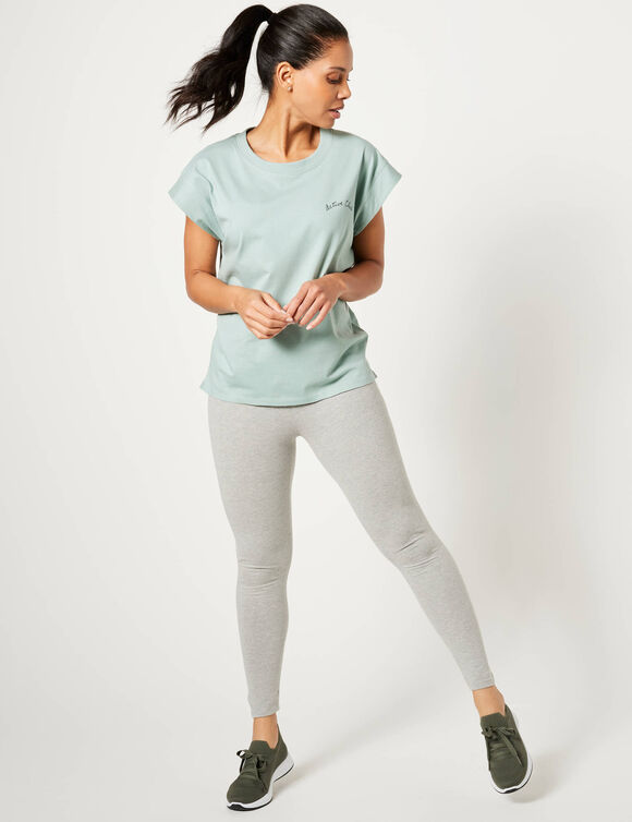 T-shirt, wijd volume (watergroen)