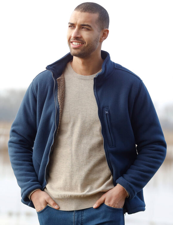 Extrawarme blouson in fleece (marine)