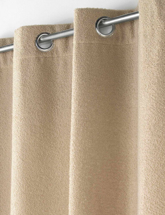 Rideau en bouclette unie (caramel)