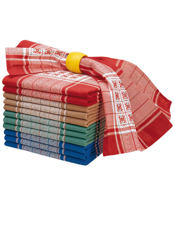 Serviette de table carreaux basque - lots (basques)