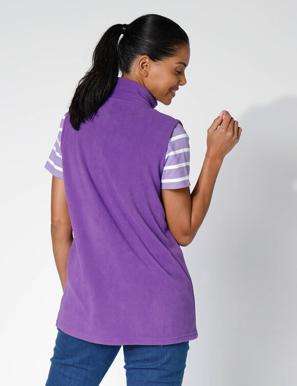 Veste polaire zippée sans manches (iris)