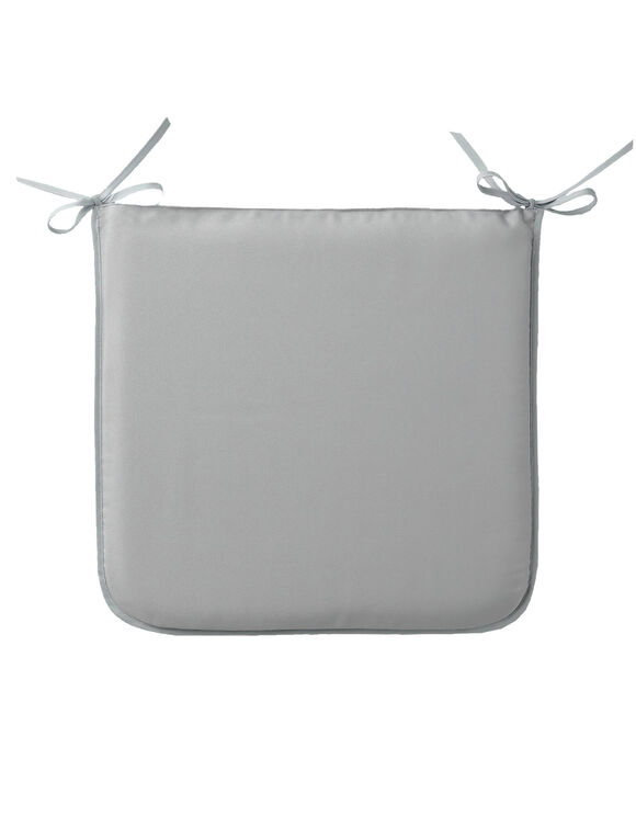 Effen stoelkussentje, vierkant model - set van 2 (parelgrijs)