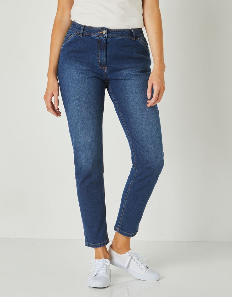 Pantalon mom, denim stretch (stone)