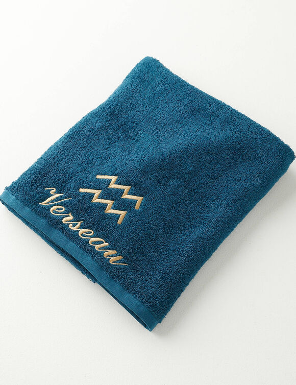 Serviettes de bain VERSEAU - 420g/m2 (bleu paon)