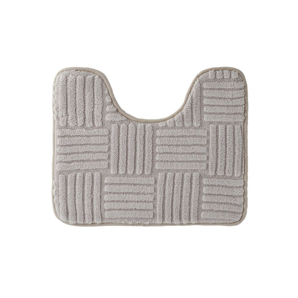 Tapis de bain effet damier (taupe)