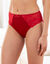 Culotte maille satin&eacute;e et dentelle Avila - lot de 2 (marine + rouge)