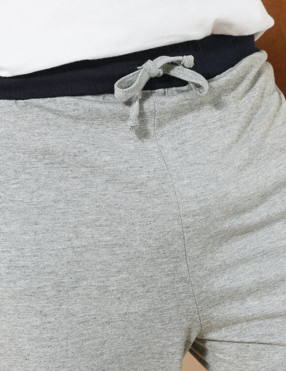 Pyjamabroek met rechte pijpen - set van 2 (grijs + marine)