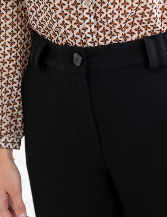 Rechte broek, milanotricot (zwart)