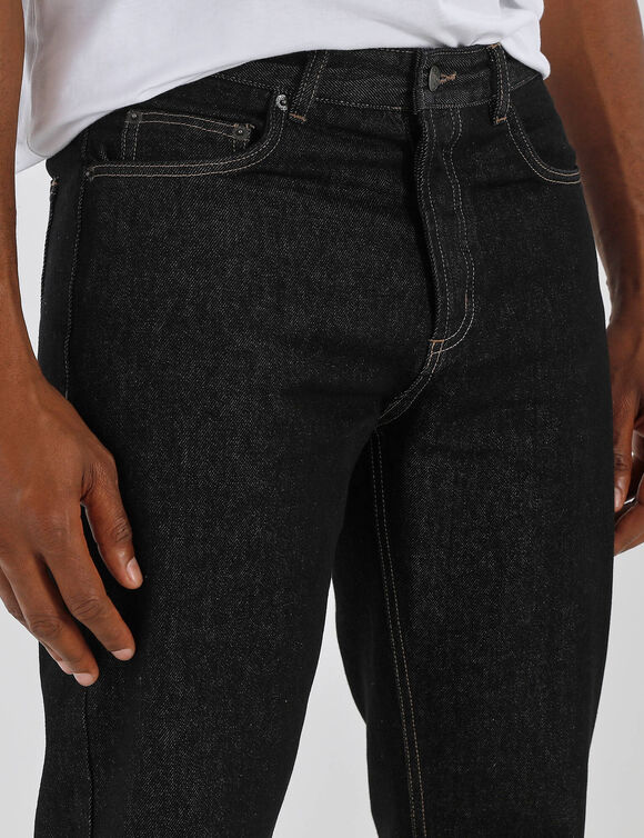 Eenvoudige rechte jeans van 100% katoen - L32 (black)