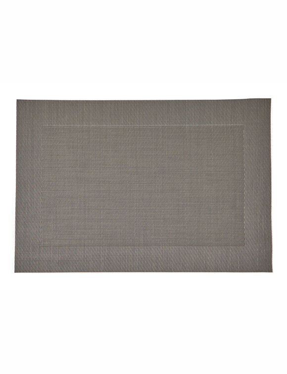 Lot de 4 sets de table - vinyle tressé (gris perle)