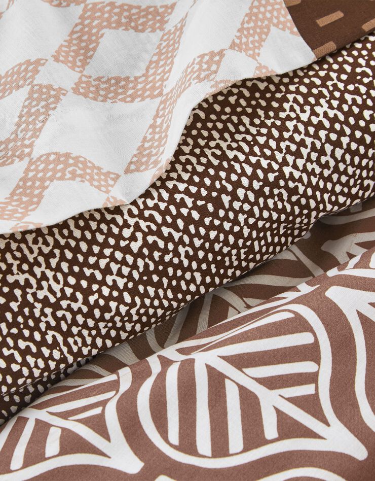 Linge de lit Tommy imprimé géométrique - coton (beige)