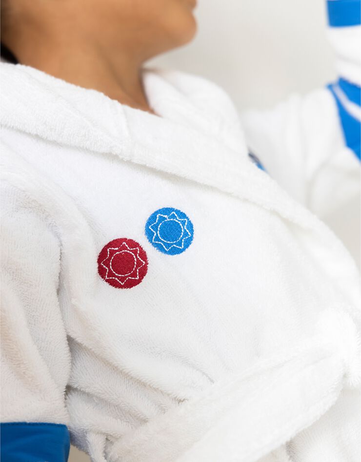 Peignoir de bain enfant astronaute éponge coton - 340g/m2 (blanc)