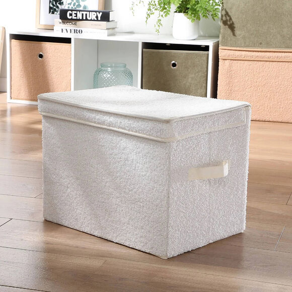 Opbergdoos in lusjestricot (ecru)