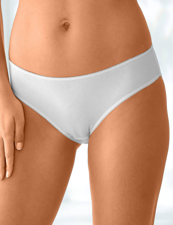 Midislip in stretchkatoen - Set van 4 (nude + wit)