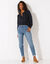 Cardigan met knoopsluiting, ajourtricot (marine)