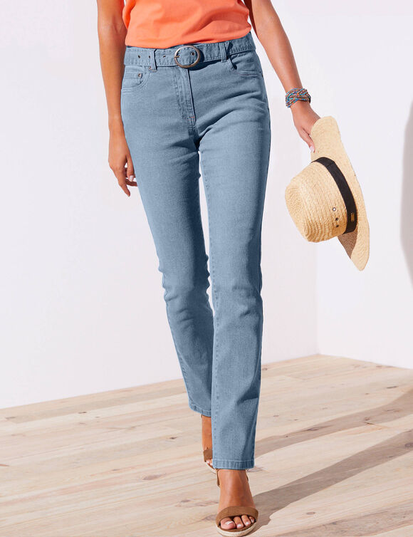 Jean droit, Sp&eacute;cial Petites (bleached)