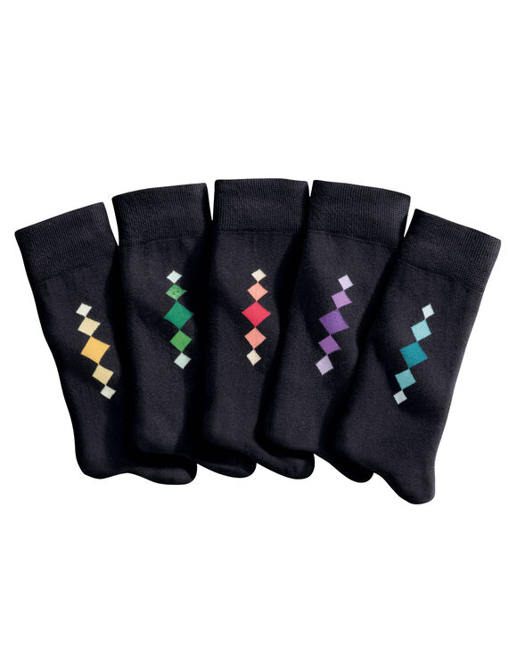 Fantasie kniekousen - set van 5 paar (zwart)