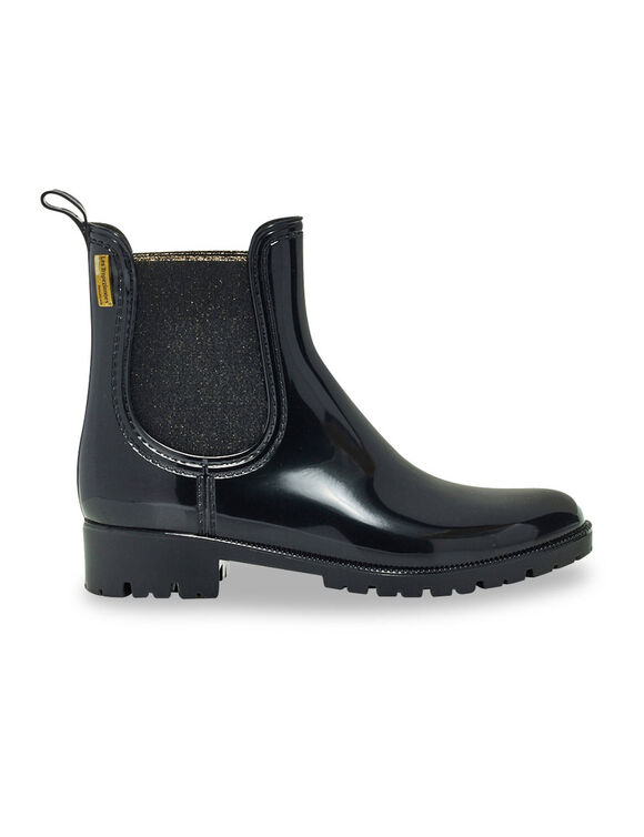 Bottines de pluie NEA (noir / dor&eacute;)