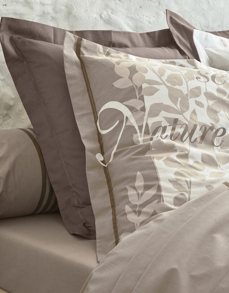Bedlinnen Séverine in katoen met natuurprint (beige)