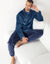Pyjama en maille polaire texturée, toucher peluche (bleu / marine)