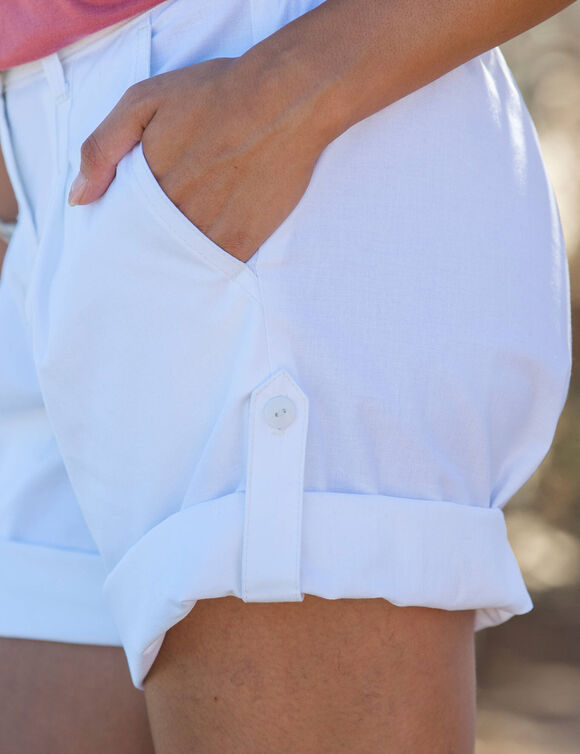 Short bermuda longueur réglable (blanc)
