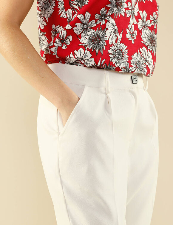 Pantalon 7/8ème fuselé fluide (écru)