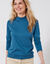 T-shirt met opstaande hals en lange mouwen (Pruisisch blauw)