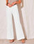 Broek met wijde pijpen en stretch, elastische tailleband (wit)