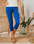 Effen 3/4-legging - set van 2 (blauw / zwart)