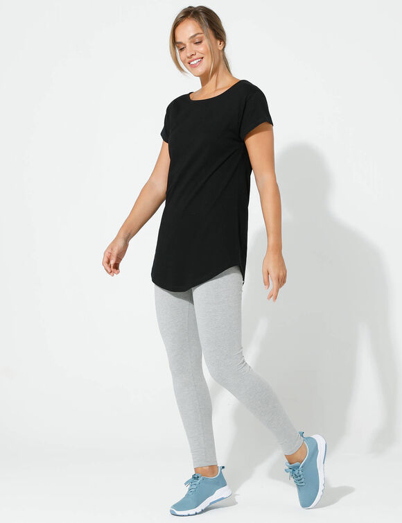 Legging uni maille jersey (gris chiné)